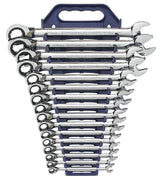 GearWrench 9602 16-Piece Reversible Combination Ratcheting Wrench Set Metric