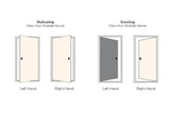 Therma-Tru Benchmark Doors 32-in x 80-in Fiberglass Left-Hand Inswing Ready to Paint Unfinished Prehung Single Front Door in Whi