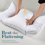 viewstar Bed Pillows King Size Set of 2, Hotel Quality, Down Alternative Big Pillow for Back, Stomach or Side Sleepers, Firm