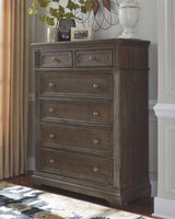Mikalene – Brown Metallic – Six Drawer Chest B737-46