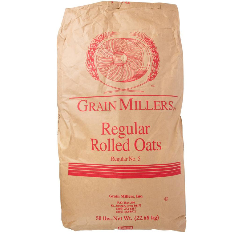 Grain Millers Regular Rolled Oats – 50 lb bag