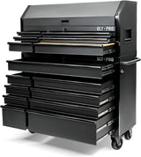 Olympia Tools Heavy Duty 52in. 15-Drawer Tool Chest and Rolling Cabinet Combo, Mechanic Tool Organizer Box for Garage Workshop, Black