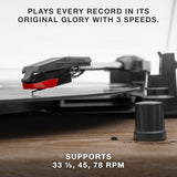 Victrola The Quincy 6-in-1 Bluetooth Record Player & Multimedia Center with Built-in Speakers ?C 3-Speed Turntable, CD & Cassette Player, AM/FM Radio, Wireless Music Streaming (Natural)