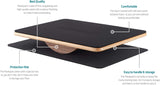 Plankpad PRO – Plank Board Core Trainer & Full Body Fitness while Playing Games & Workouts on iOS/Android App – Balance Board, Exercise Equipment