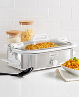 Crock-Pot 3.5 Quart Casserole Slow Cooker, Stainless Steel