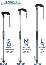 Handy Cane All-in-One Walking Aid with Built-In Reacher Grabber-Small